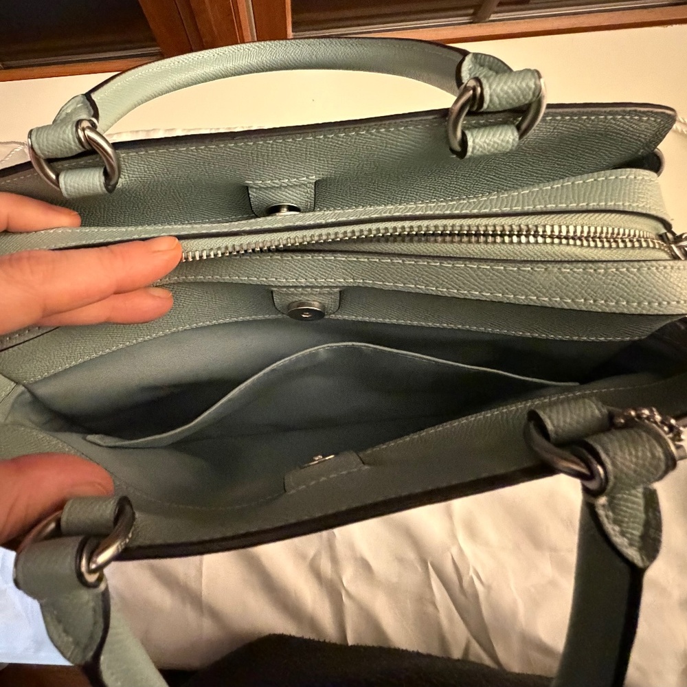 🌸 NEW 🌸 Tiffany Blue Coach Lillie Satchel/Crossbody - Picture 5 of 7